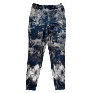 Women's Blue Tie Dye New Directions Studio Leggings Size Medium